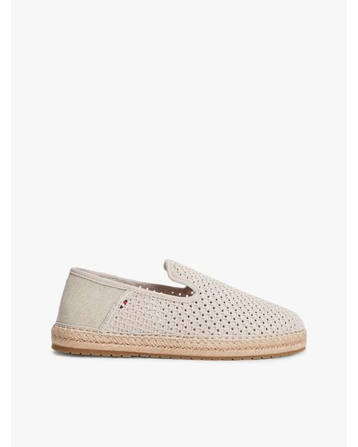 Tommy Hilfiger White Knit Flexible Espadrilles for men