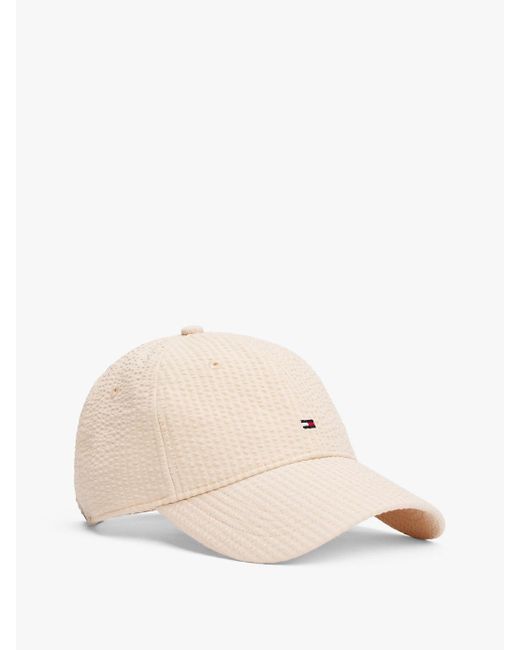 Tommy Hilfiger Blue Hilfiger Flag Seersucker Baseball Cap for men