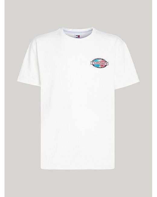 Tommy Hilfiger Archive T-shirt Met Palmboomlogo Op De Rug in het White voor heren