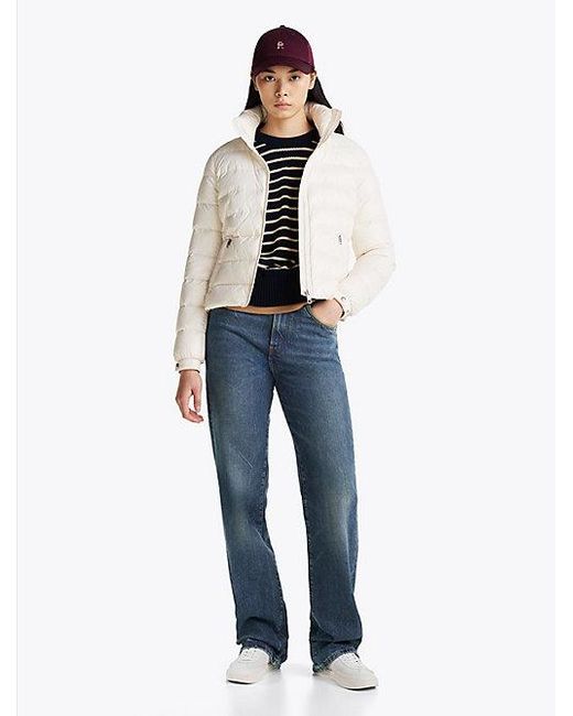 Tommy Hilfiger Glanzend Pufferjack Met Donsvulling in het White
