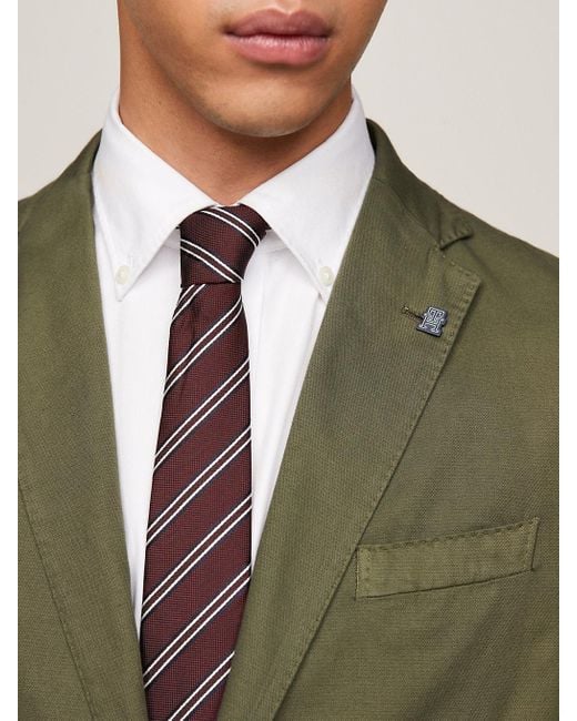 Tommy Hilfiger Green Broken Twill Two-piece Slim Fit Suit for men