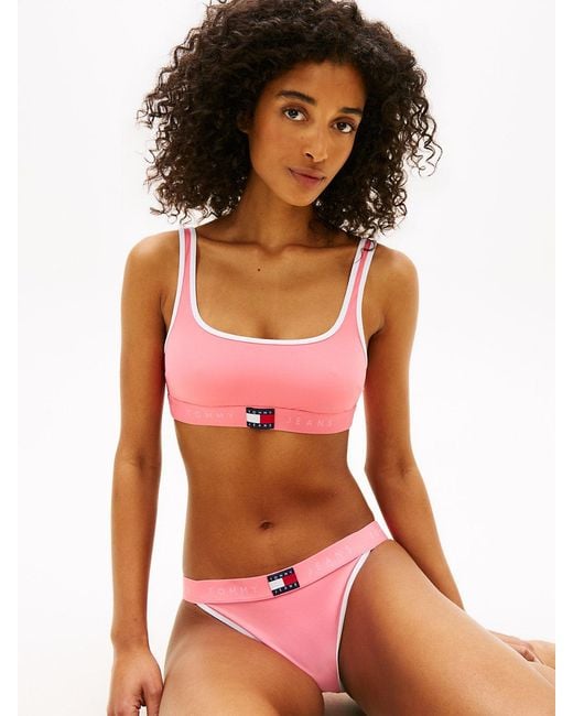 Tommy Hilfiger Orange Heritage Logo Cheeky Bikini Bottoms