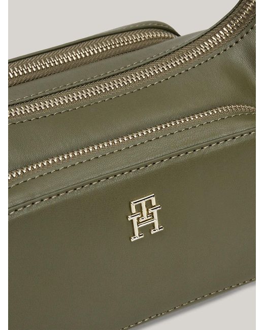 Tommy Hilfiger Green Th Monogram Soft Shoulder Bag