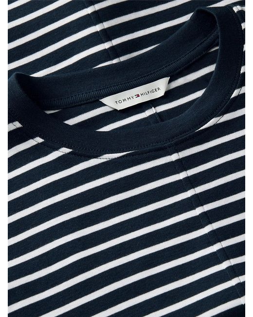 Tommy Hilfiger Blue Batwing Sleeve Crew Neck T-Shirt