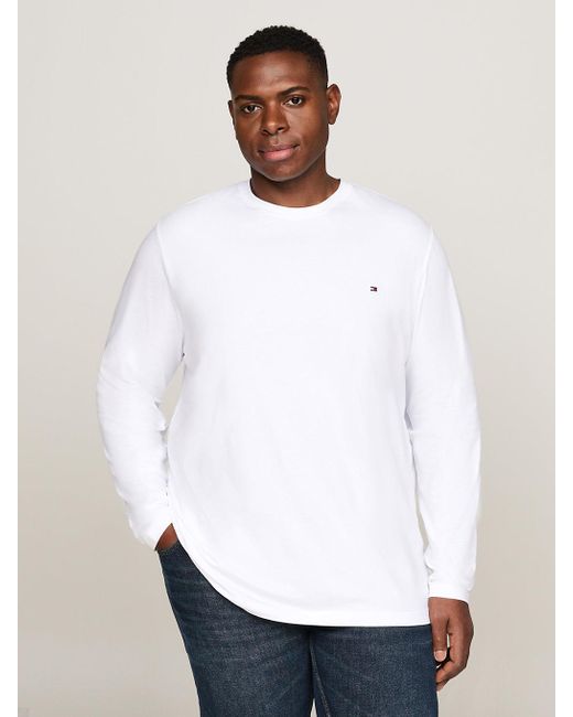 Tommy Hilfiger White Plus Long Sleeve Slim T-shirt for men