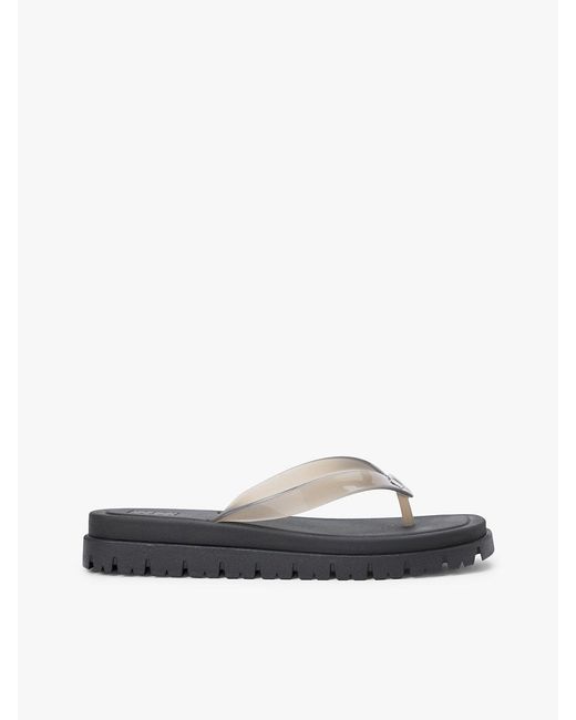 Tommy Hilfiger White Jelly Cleat Wedge Flip-Flops