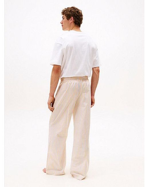Pantalón De Pijama Th Original Estampado Tommy Hilfiger de hombre de color White