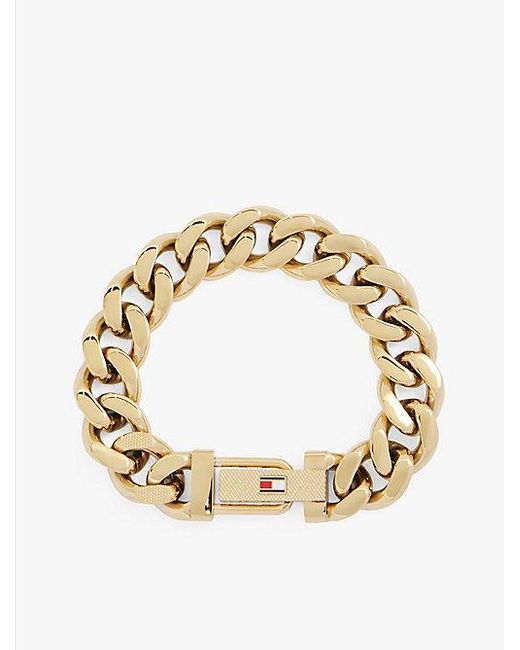 Pulsera De Eslabones Chapada En Oro Tommy Hilfiger de hombre de color Metallic
