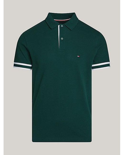 Tommy Hilfiger Hilfiger Monotype Slim Fit Polo Met Logoboord in het Green voor heren