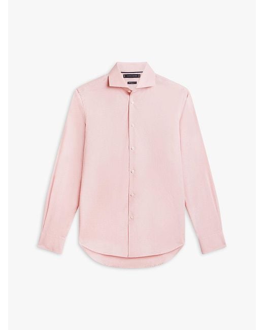 Tommy Hilfiger Pink New York Label Th Flex Slim Fit Shirt for men
