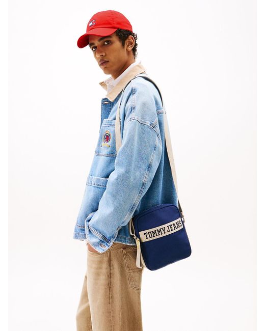 Borsa Reporter Rétro Bicolore di Tommy Hilfiger in Blue da Uomo