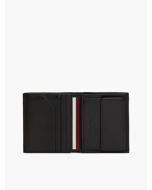 Tommy Hilfiger Black Premium Leather Bifold Wallet for men