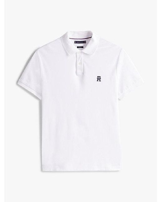 Tommy Hilfiger Th Monogram Regular Fit Poloshirt in White für Herren