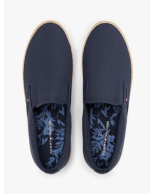 Tommy Hilfiger Slip-On Sneaker Aus Mesh in Blue für Herren