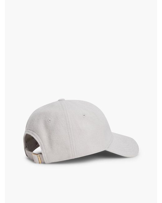 Tommy Hilfiger White Chic Th Monogram Pure Wool Baseball Cap