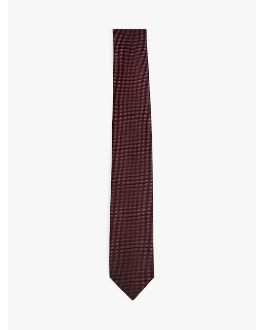 Cravate À Micro-Pois En Jacquard De Pure Soie Tommy Hilfiger pour homme en coloris Purple
