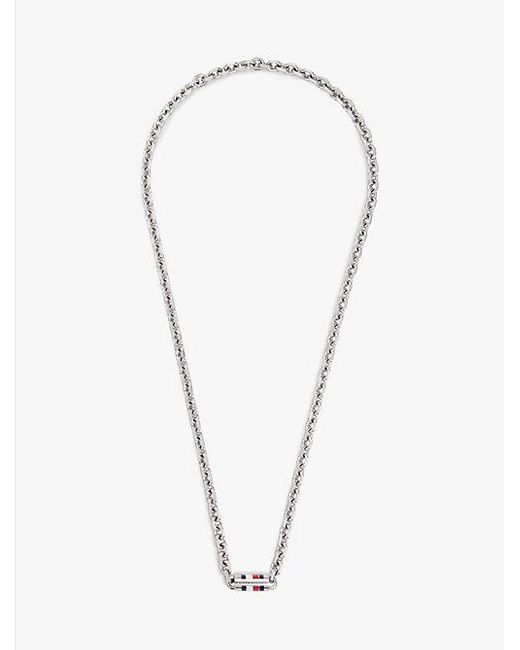 Collar De Eslabones En Acero Inoxidable Tommy Hilfiger de hombre de color White