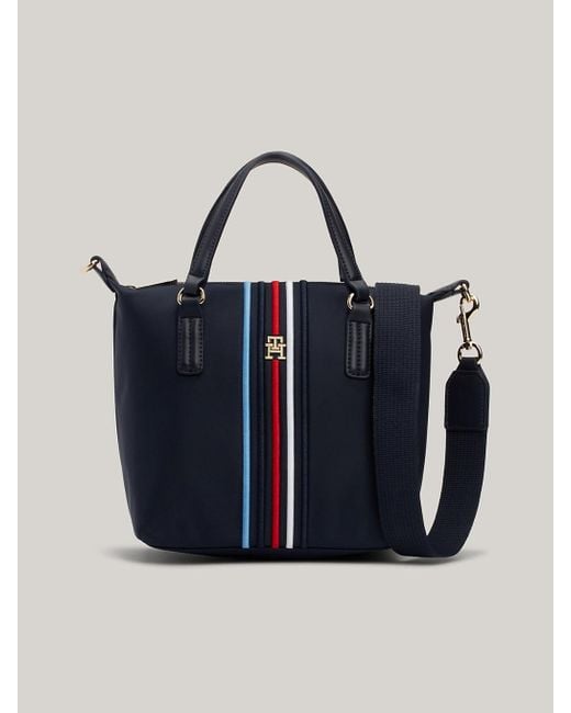 Tommy Hilfiger Blue Signature Th Monogram Small Tote