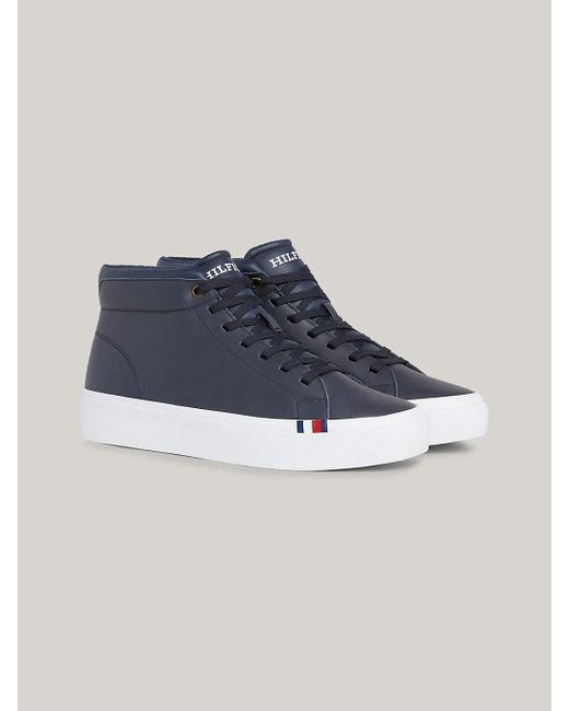 Tommy Hilfiger Blue Th Modern Leather Mid-top Trainers for men