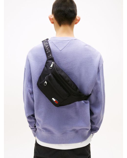 Marsupio Essential Con Logo Ripetuto di Tommy Hilfiger in Black da Uomo