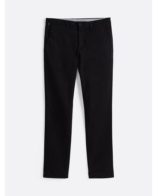 Tommy Hilfiger Black 1985 Bleeker Slim Twill Chinos for men