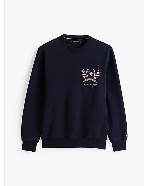 Sudadera Logo Con Escudo Tommy Hilfiger de hombre de color Blue
