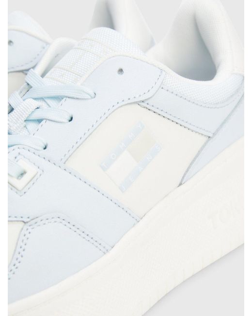 Chaussures de basket compensées rétro en cuir Tommy Hilfiger en coloris  Blanc | Lyst