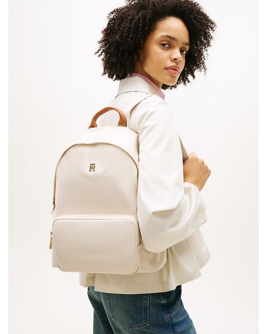 Tommy Hilfiger Natural Th Monogram Dome Backpack