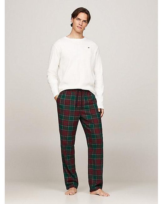 Pijama Th Original De Cuadros Escoceses Tommy Hilfiger de hombre de color Blanco Lyst