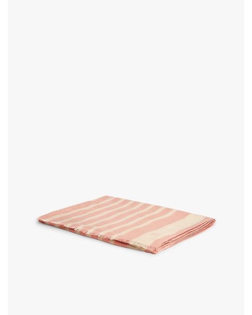 Tommy Hilfiger Pink Monogram Rectangular Scarf