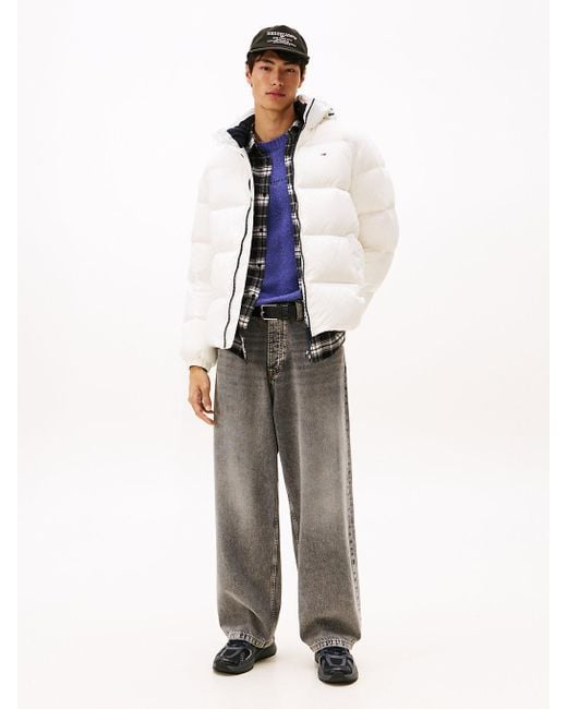 Piumino Idrorepellente Con Cappuccio di Tommy Hilfiger in White da Uomo