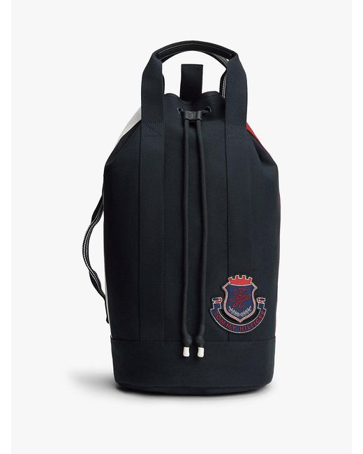 Tommy Hilfiger Blue Hertiage Logo Patch Crossbody Sling Bag for men