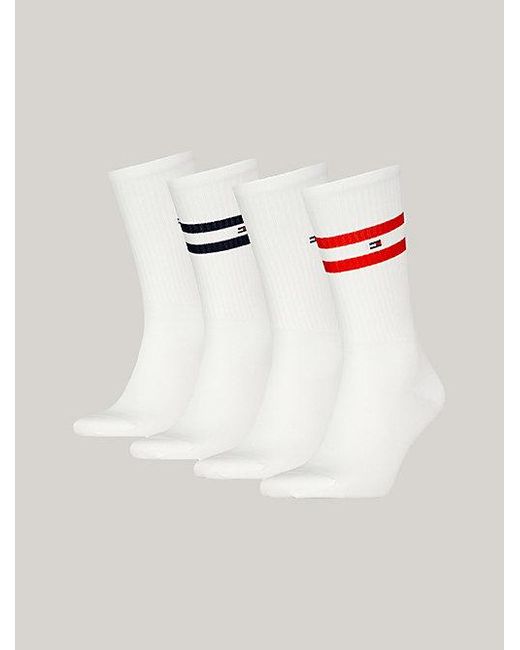 Tommy Hilfiger 4er-Pack gestreifte Socken inkl. Geschenkbox in Natural für Herren