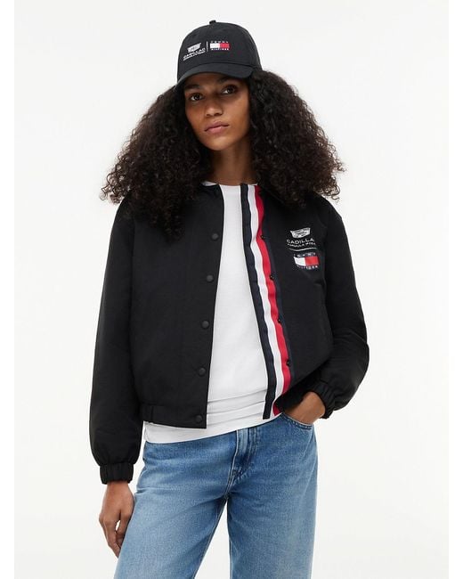 Tommy Hilfiger Blue Th X Cadillac Formula 1 Team Logo Coach Jacket