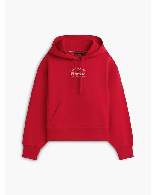Tommy Hilfiger Red Th X Cadillac Formula 1 Team Logo Hoody