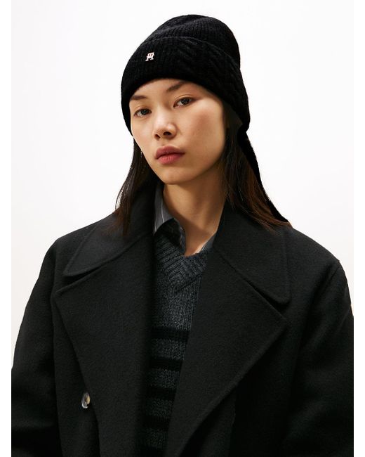 Berretto Chic Morbido Con Lana di Tommy Hilfiger in Black