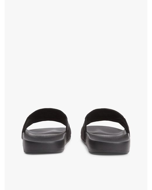 Tommy Hilfiger White Logo Strap Pool Slides for men
