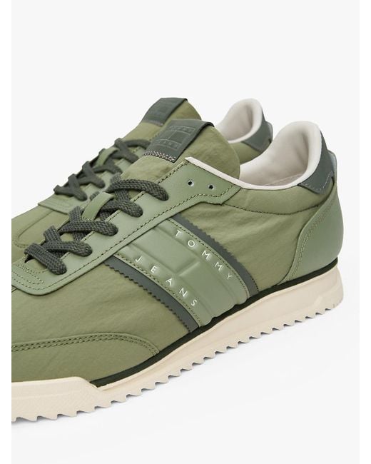 Sneakers Antiscivolo Con Mix Di Texture di Tommy Hilfiger in Green da Uomo