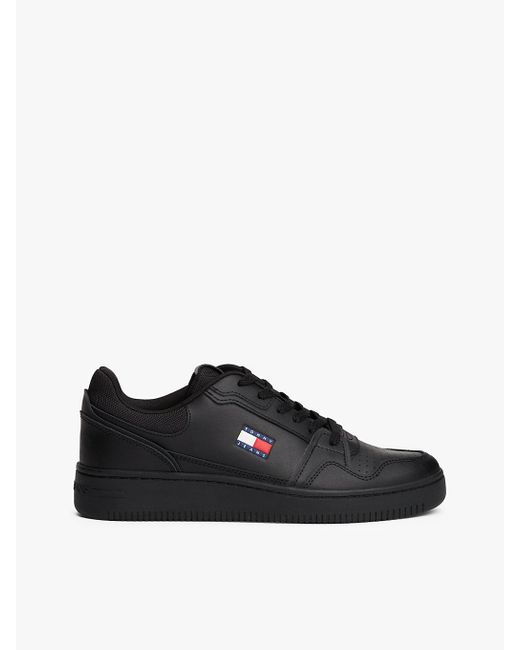 Sneakers Rétro Stile Basket Con Suola Spessa di Tommy Hilfiger in Black da Uomo