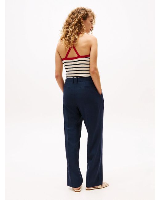Tommy Hilfiger Blue The Sofia Capsule Regular Wide Leg Trousers