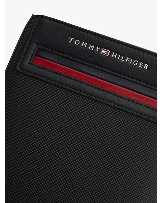 Tommy Hilfiger Black Metal Logo Crossbody Bag for men