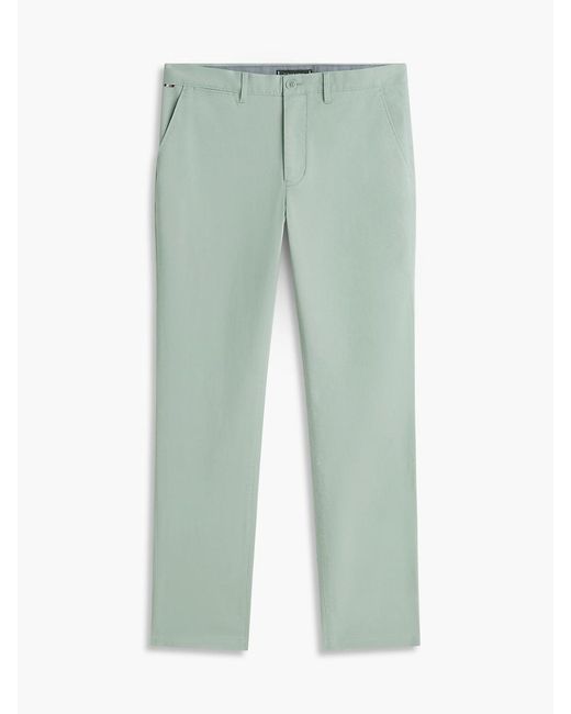 Tommy Hilfiger White Denton Slim Straight Twill Chinos for men
