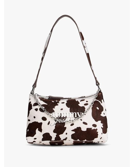 Tommy Hilfiger White Leather Shoulder Bag