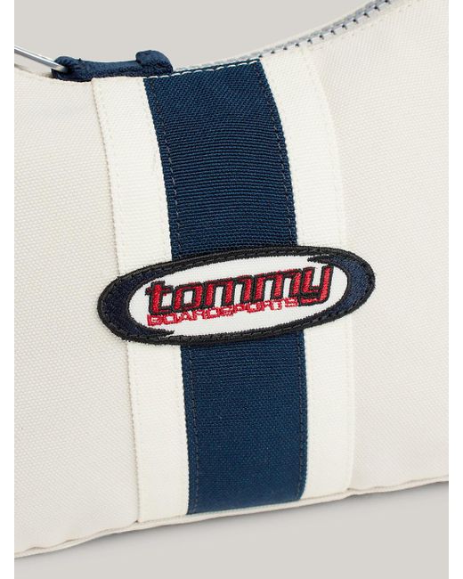 Tommy Hilfiger White Heritage Logo Shoulder Bag