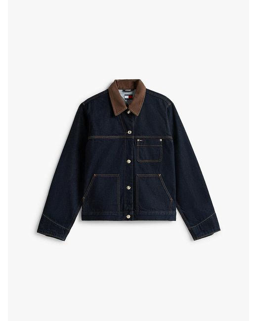 Tommy Hilfiger Blue Oversized Denim Chore Jacket