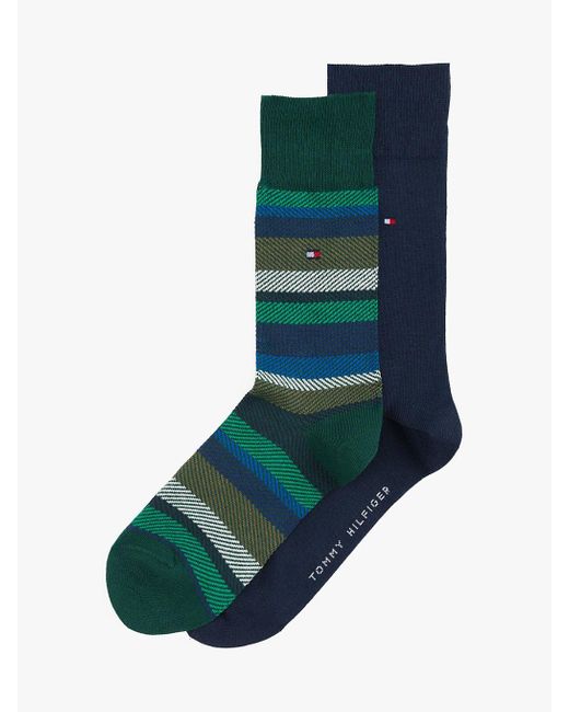 Tommy Hilfiger Green 2-pack Herringbone Socks for men