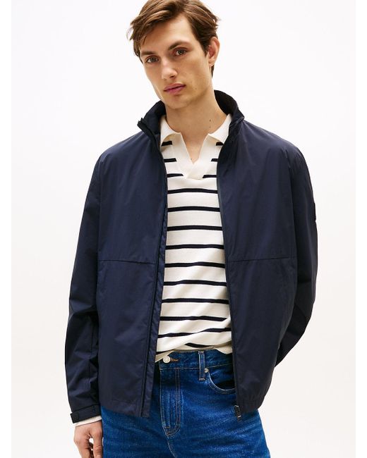 Giubbino Idrorepellente Con Zip Integrale di Tommy Hilfiger in Blue da Uomo