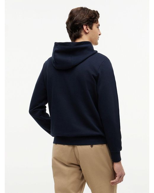 Tommy Hilfiger Blue Flag Graphic Terry Drawstring Hoody for men
