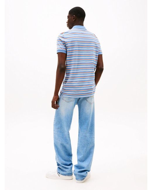Polo Ajusté À Drapeau Tommy Hilfiger pour homme en coloris Blue