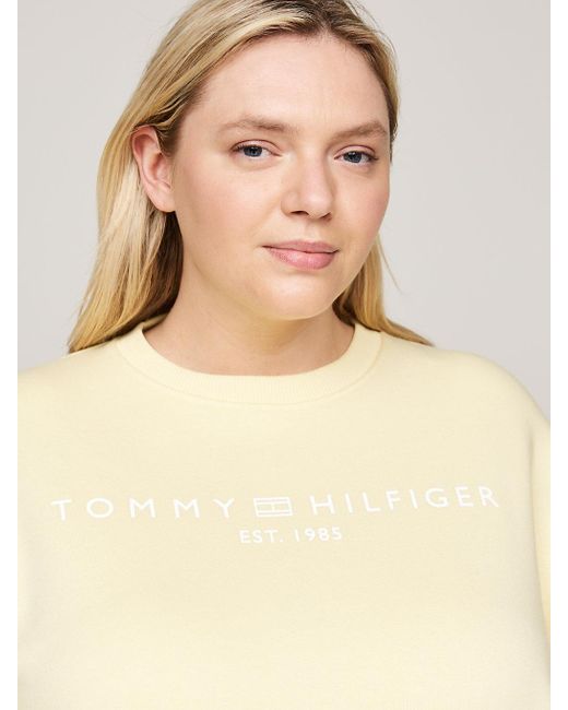 Tommy Hilfiger Yellow Curve Logo Graphic Sweatshirt